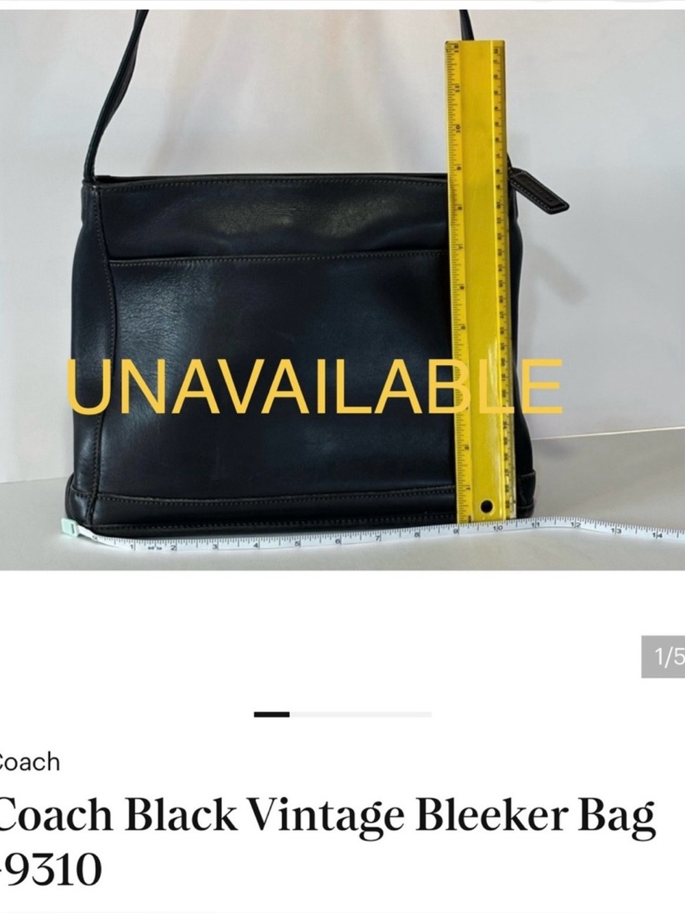 Coach Black Vintage Bleeker Bag -9310